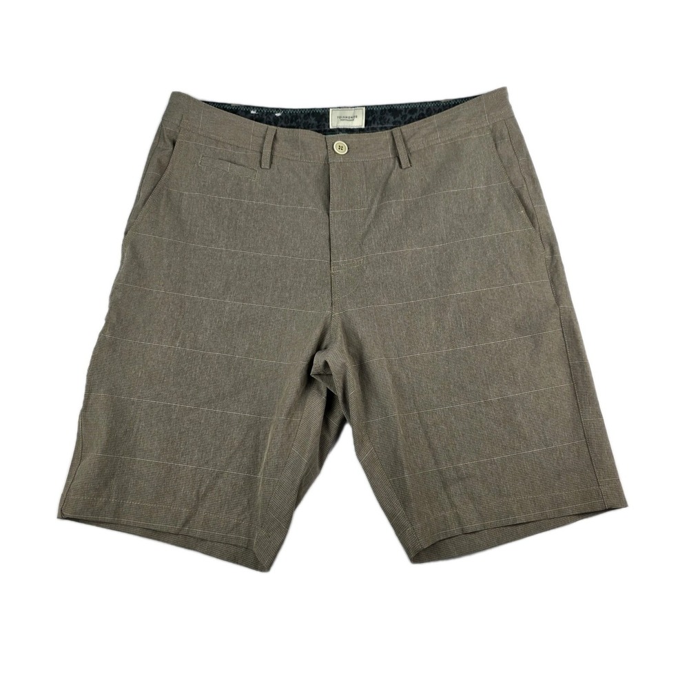 7 Diamonds Vitality Hybrid Performance Shorts Mens Size 34 Brown Bottoms
